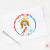 神の慈悲イエス私があなたを信頼する ラウンドシール (封筒)