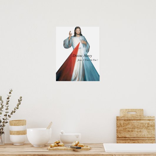神の慈悲イエス私はあなたを信頼する！ ポスター (キッチン)