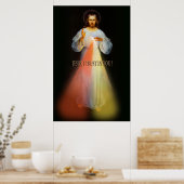 神の慈悲イエス私はあなたを信頼する! ポスター (キッチン)