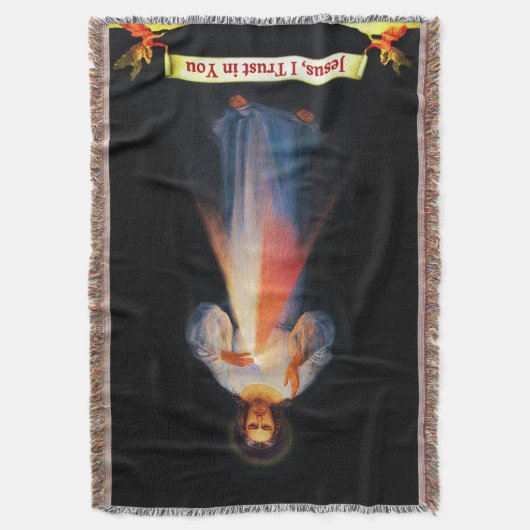 神の慈悲イエス・フォスティナ02 2020 スローブランケット (正面縦)