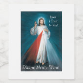 神の慈悲イエス、私はあなたを信頼！ ワインラベル (シングルラベル)