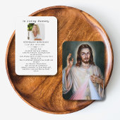 神の慈悲カトリックのイエス葬儀祈りの言葉カード 名刺