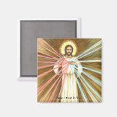 神の慈悲 – イエス私があなたを信頼する – 冷蔵庫用マグネット マグネット (正面/裏面)