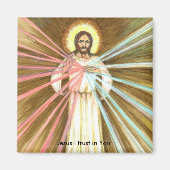 神の慈悲 – イエス私があなたを信頼する – 冷蔵庫用マグネット マグネット (正面)