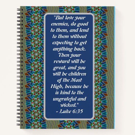 神の慈悲：ルカ6:35豊かな約束 ノートブック (正面)