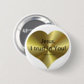 神の慈悲:私があなたを信頼するイエス 缶バッジ (正面&裏面)