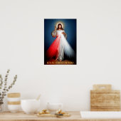 神の慈悲 – 私はあなたを信頼するイエス ポスター (キッチン)