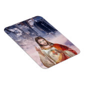 神の慈悲、聖フォスティナ、イエス私はあなたを信頼 マグネット (右側)