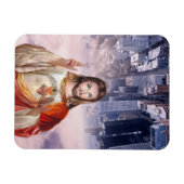 神の慈悲、聖フォスティナ、イエス私はあなたを信頼 マグネット (横)