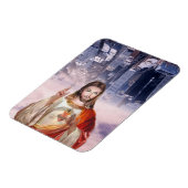 神の慈悲、聖フォスティナ、イエス私はあなたを信頼 マグネット (左側)