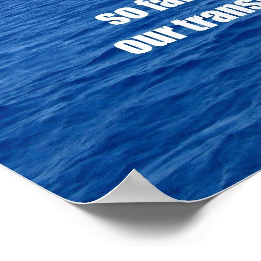 神の慈悲：詩篇103:12 ポスター (角)