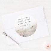 「神の戦い」- 歴代記第二 20:15 の聖書の言葉 ラウンドシール (封筒)