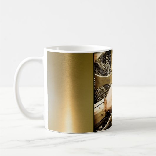 神の戦士のマグの装甲 コーヒーマグカップ (左)