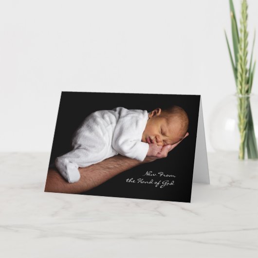 神の手から新しい(新生児) カード (正面)