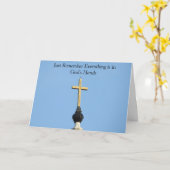 神の手に委ねて、あなたの為に祈っています カード (黄色い花)