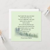 神の手に手を重ねて　感動の詩の引用 カード (正面/裏面インサイチュ)