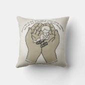 神の手に クッション (裏面)