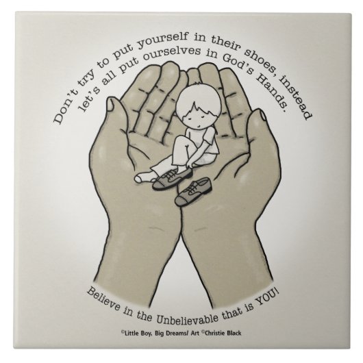 神の手に タイル (正面)