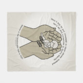 神の手に フリースブランケット (正面(横))