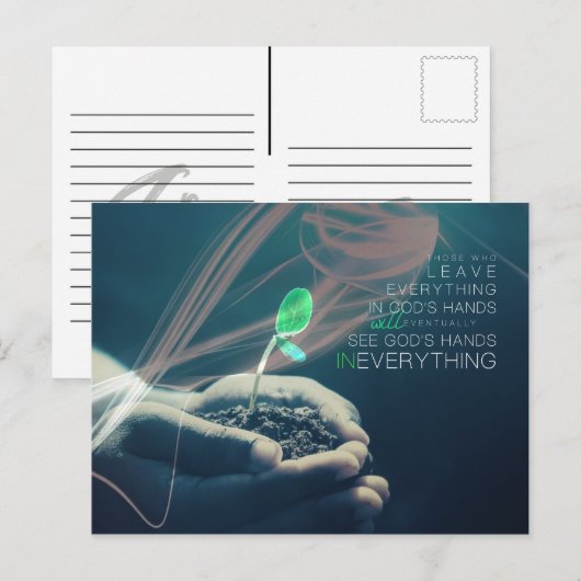 神の手に ポストカード (正面/裏面)