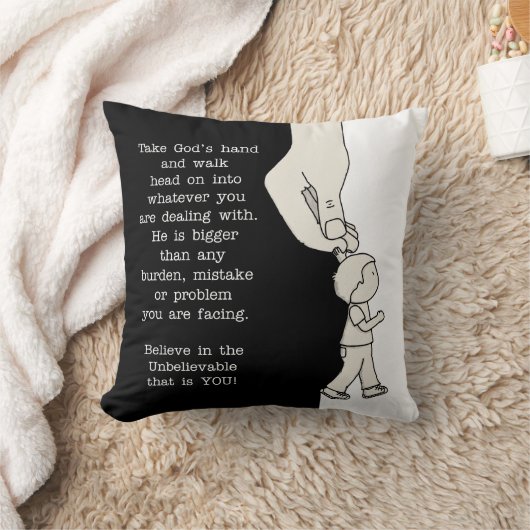 神の手を取る クッション (ブランケット)