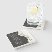 神の手を取る ストーンコースター (横)