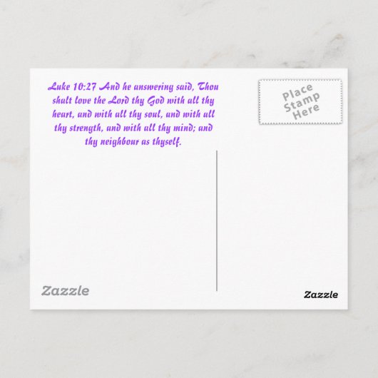 神の手作りのイエスへの贈り物 ポストカード (裏面)