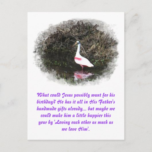 神の手作りのイエスへの贈り物 ポストカード (正面)