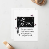 神の手気ににあなたのB&Wアートを置く ノートカード (正面/裏面インサイチュ)