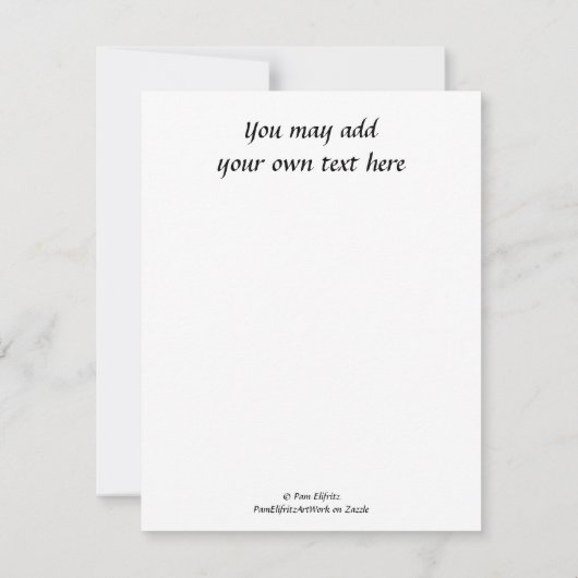 神の手気ににあなたのB&Wアートを置く ノートカード (裏面)