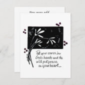 神の手気ににあなたのB&Wアートを置く ノートカード (正面/裏面)