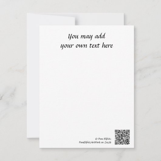 神の手気ににあなたのB&Wアートノートカードを置く ノートカード (裏面)