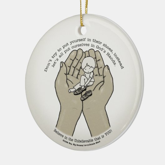 神の手 セラミックオーナメント (左)