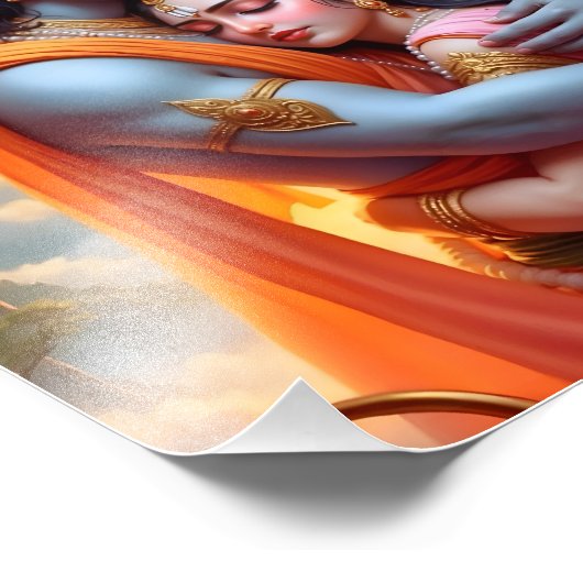 神の抱擁：ラムとシタの連合 フォトプリント            (角)