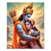 神の抱擁：ラムとシタの連合 フォトプリント            (正面)