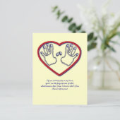 神の指紋 – 1ペテロ5:6-7 ポストカード (スタンド正面)