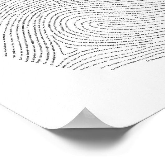 神の指紋 – Letterpress ポスター (角)