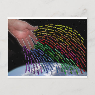 神の挨拶状または郵便はがきからのギフト ポストカード