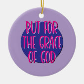 神の救いのスローガンの恵みのために セラミックオーナメント (正面)