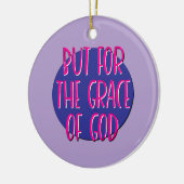 神の救いのスローガンの恵みのために セラミックオーナメント (左)