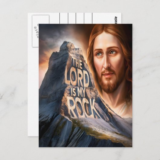 神の救い主は私の岩 ポストカード (正面/裏面)