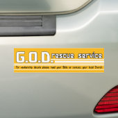 神の救助サービスキリスト教のバンパーステッカー バンパーステッカー (車上)