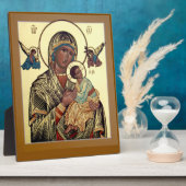 神の救済アイコンのプラークの永遠の母 フォトプラーク (側面)