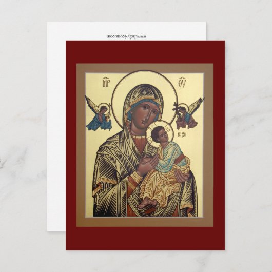 神の救済永遠の母祈りの言葉カード ポストカード (正面/裏面)