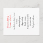 神の救済永遠の母祈りの言葉カード ポストカード (裏面)