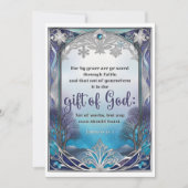 神の救聖書青い銀の恵み信仰による贈り物 シーズンカード (正面)