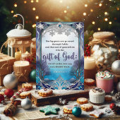 神の救聖書青い銀の恵み信仰による贈り物 シーズンカード