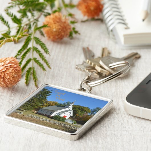 神の教会を信頼する キーホルダー (側面)