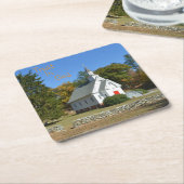 神の教会を信頼する スクエアペーパーコースター (アングル)