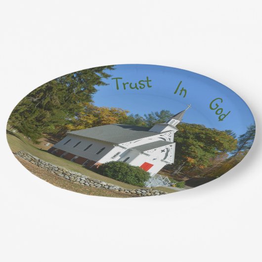 神の教会を信頼する ペーパープレート (アングル)